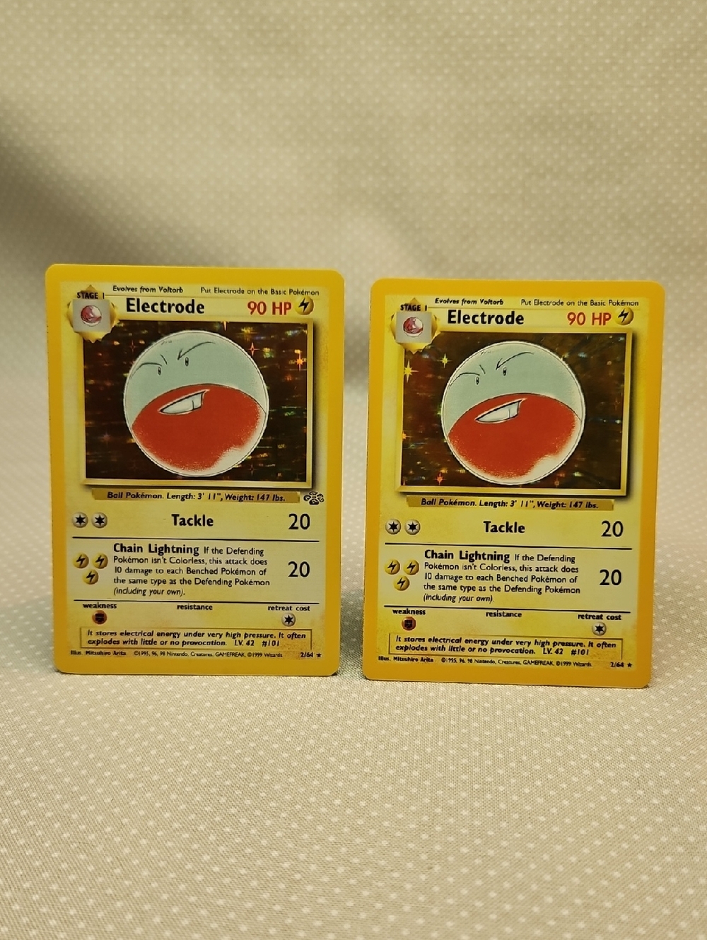 1999 Pokemon Electrode 2/64 Jungle Holo & Error No Symbol Holo